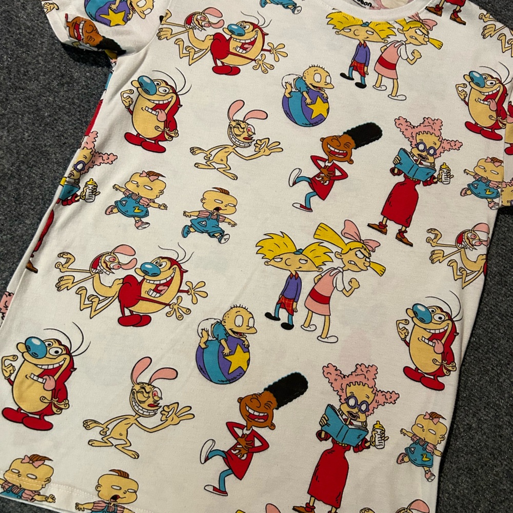 Nickelodeon Rugrats, Hey Arnold, Ren & Stimpy Men's Graphic Print Tee Size S - Picture 3 of 4